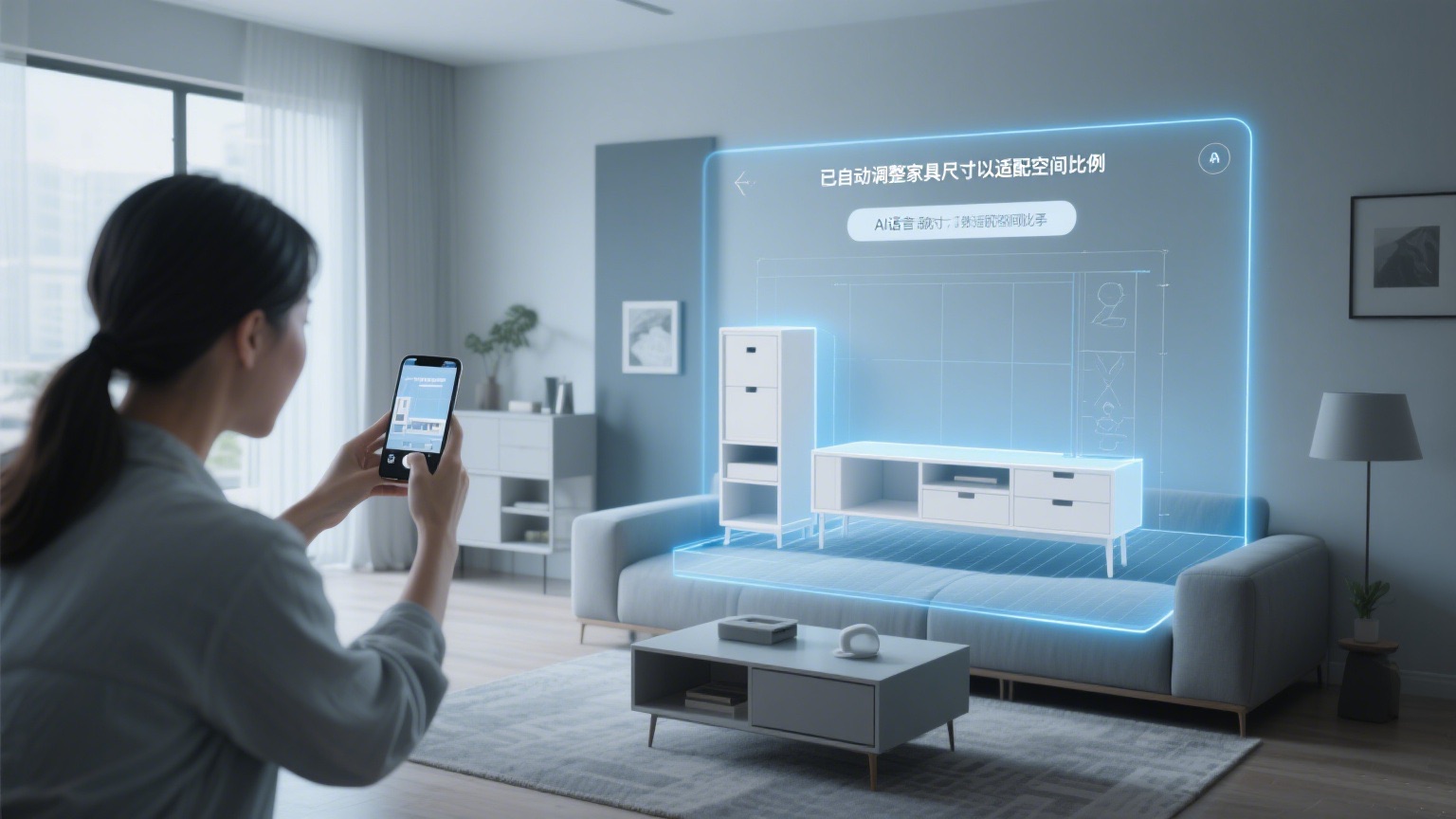 AI 智能量尺,自动适配空间比例